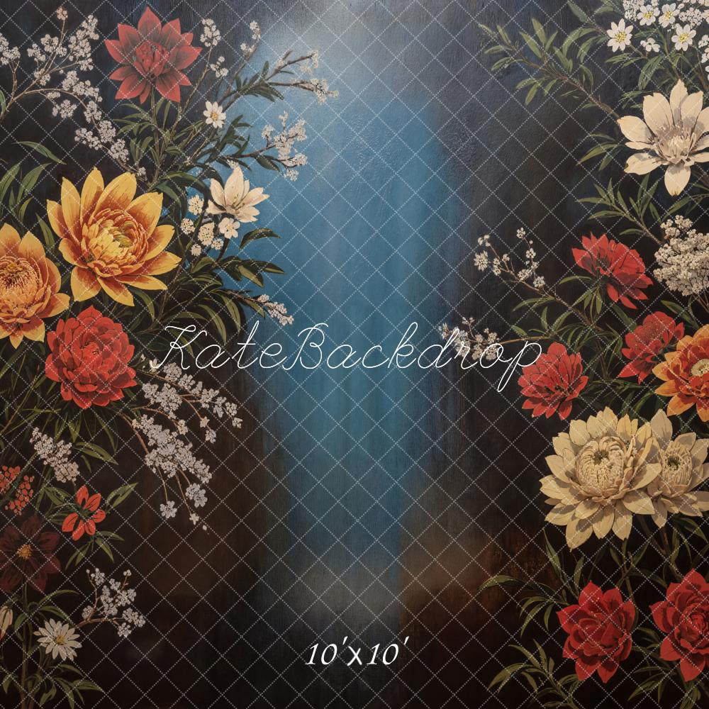 Kate Blumen Muster Vintage Hintergrund Entworfen von GQ - Kate Backdrop.de