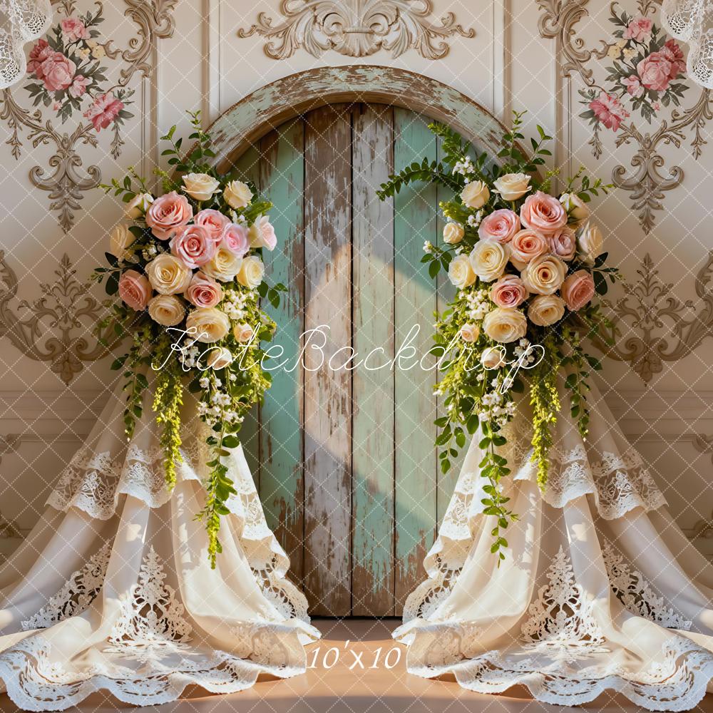 Kate Hochzeit Blumen Spitze Vintage Hintergrund Entworfen von Mini MakeBelieve