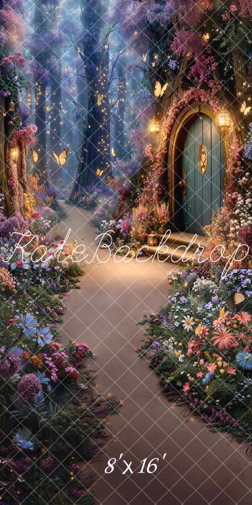 Kate Kombi Märchenwald Blumen Schmetterlinge Magisch Hintergrund Entworfen von Emetselch