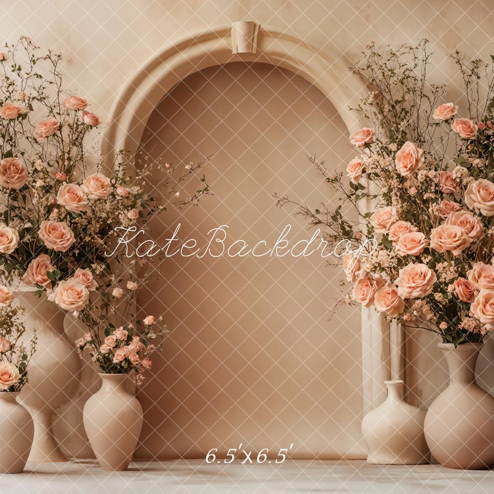 Kate Blumen Vasen Bogen Beige Hintergrund Entworfen von Emetselch