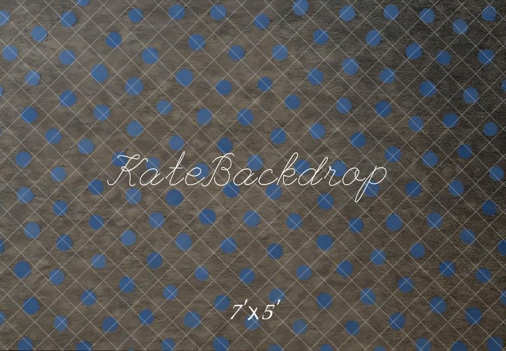 Kate Abstrakt Blaue Punkte Braun Hintergrund Entworfen von Mini MakeBelieve