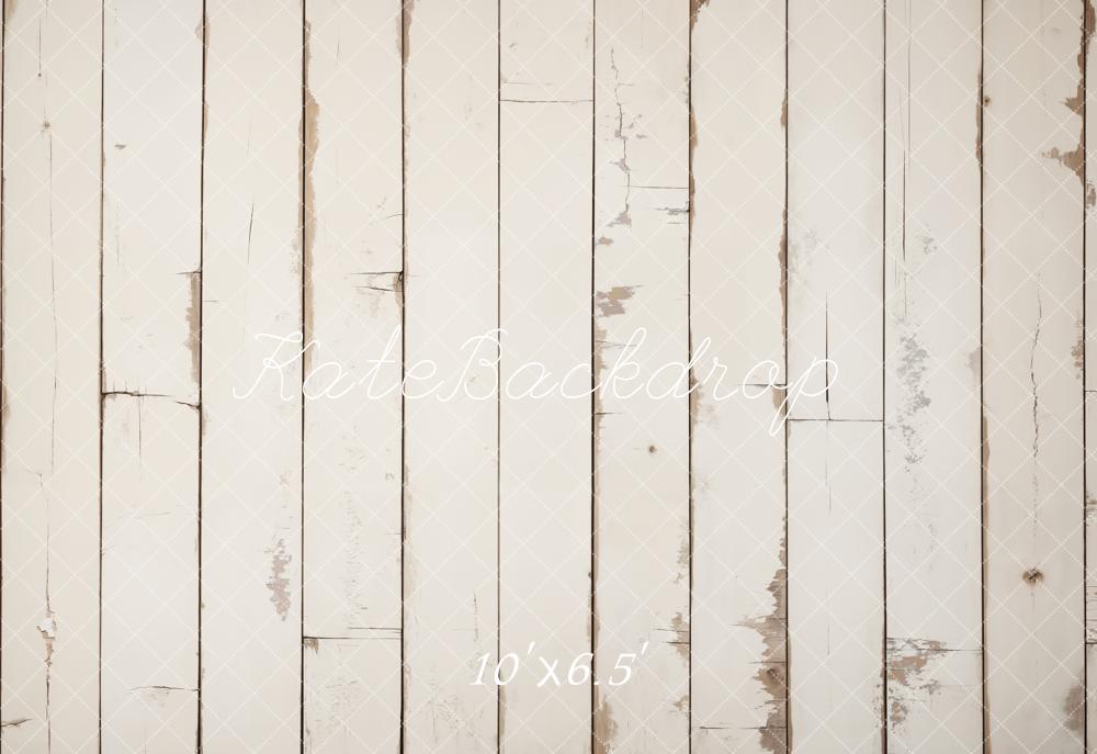 Kate Holz Bretter Shabby Weiß Fleece Hintergrund Entworfen von Emetselch