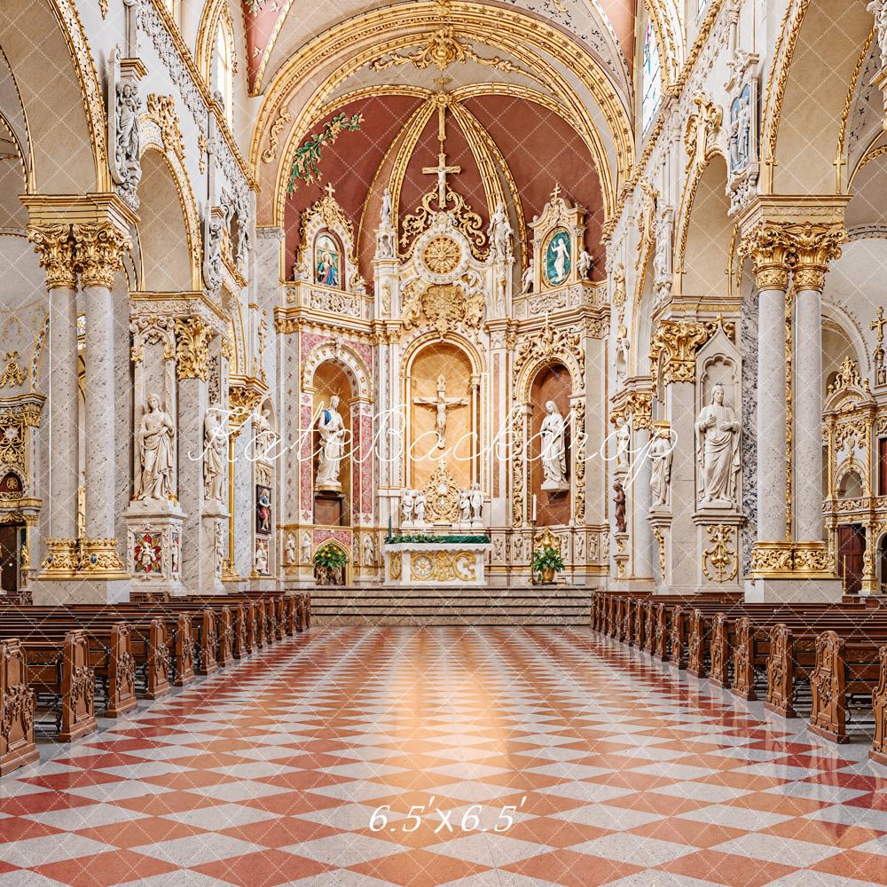 Kate Kirche Altar Gold Barock Hintergrund Entworfen von Emetselch
