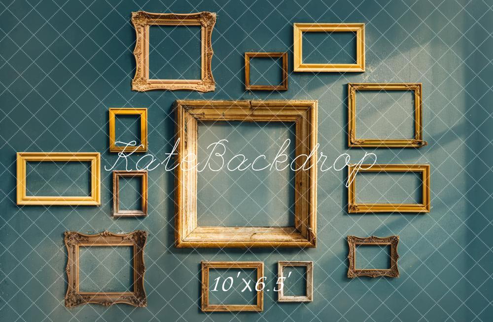 Kate Vintage Rahmen Wand Gold Hintergrund Entworfen von Chain - Kate Backdrop.de