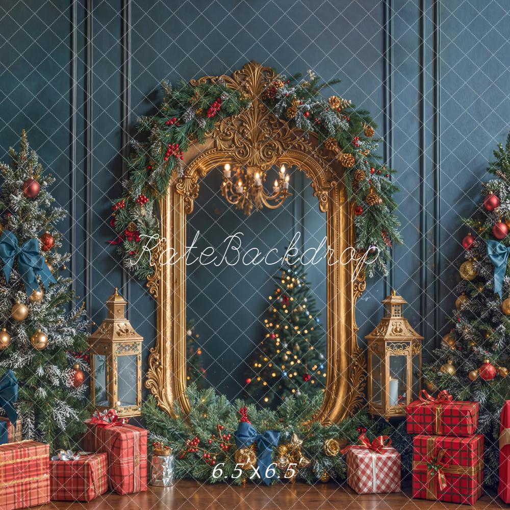 Kate Weihnachten Spiegel Tannenbaum Vintage Hintergrund Entworfen von Emetselch - Kate Backdrop.de