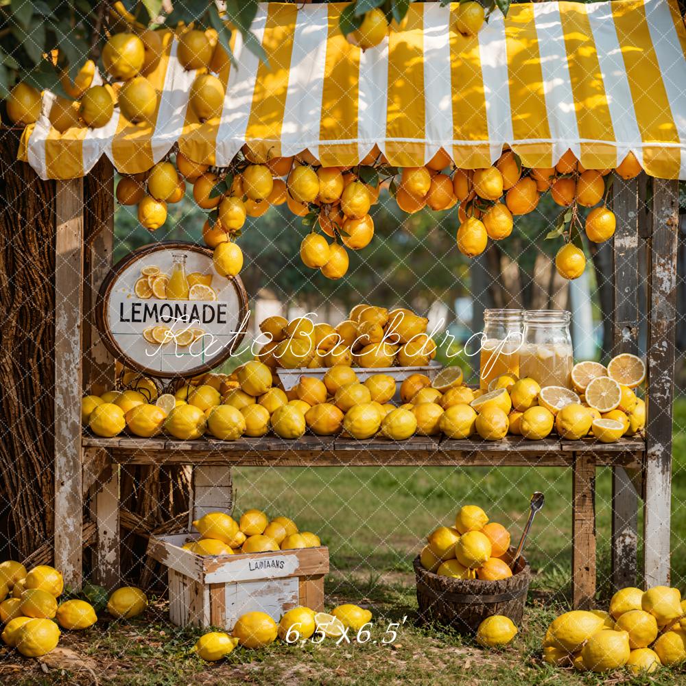 Kate Sommer Limonadenstand Zitronen Vintage Hintergrund Entworfen von Emetselch - Kate Backdrop.de