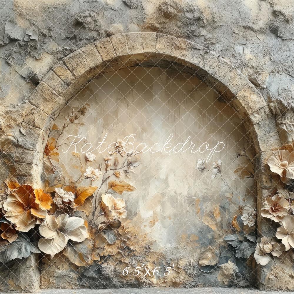 Kate Vintage Bogen Steinblumen Textur Hintergrund Entworfen von Mini MakeBelieve - Kate Backdrop.de
