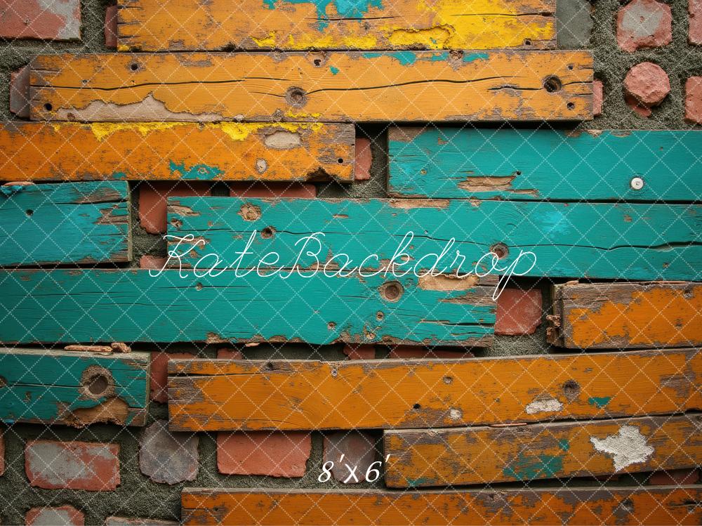 Kate Holz Backstein Used Look Hintergrund Entworfen von Laura Bybee - Kate Backdrop.de