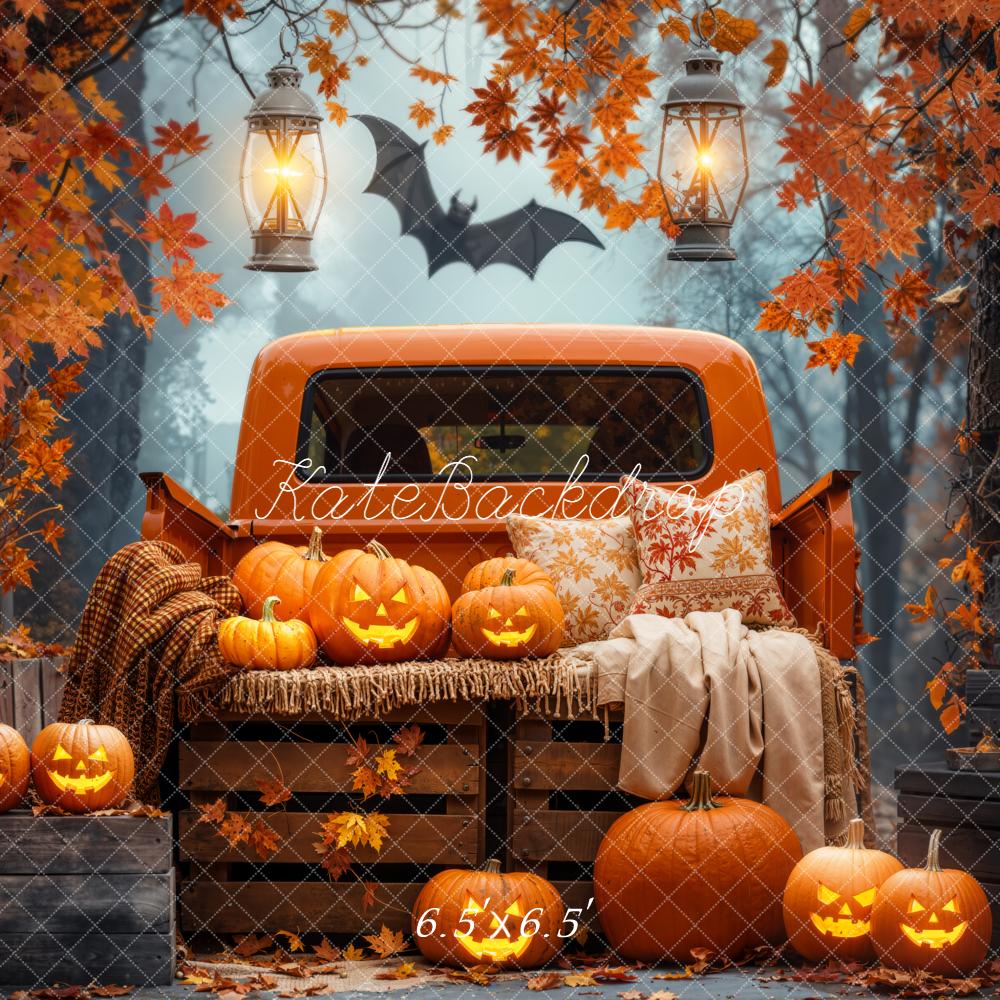 Kate Halloween Kürbisse Pickup Orange Hintergrund Entworfen von Emetselch - Kate Backdrop.de