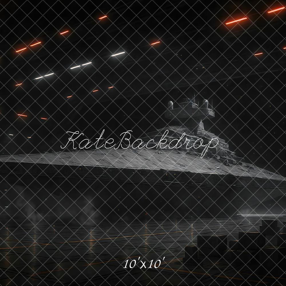 Kate Science Fiction Raumschiff Dunkel Hintergrund Entworfen von Mini MakeBelieve - Kate Backdrop.de