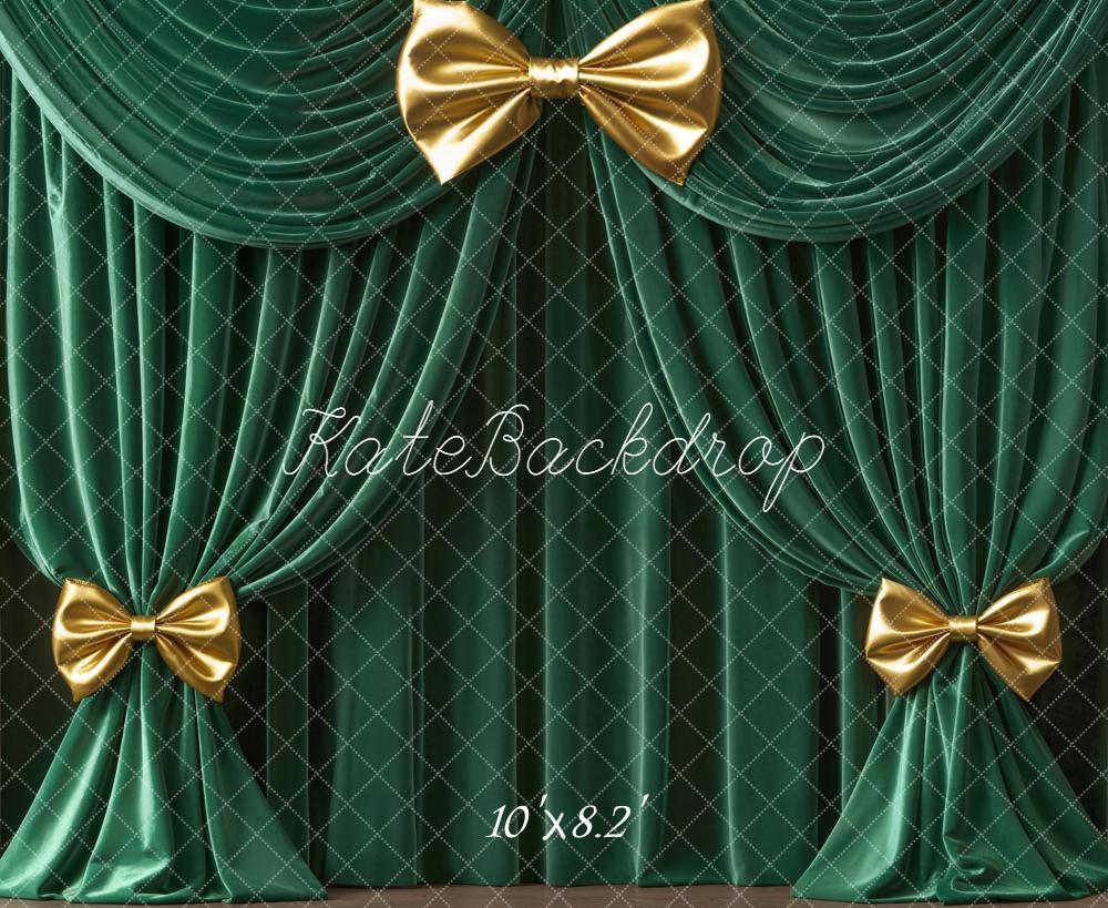 Kate Bühne Grüner Vorhang Gold Hintergrund Entworfen von Emetselch - Kate Backdrop.de