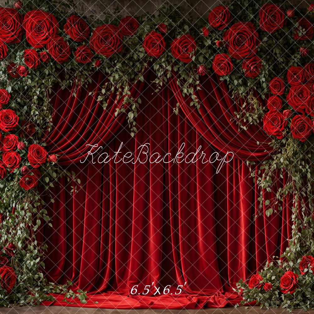 Kate Hochzeit Rote Rosen Vorhang Hintergrund Entworfen von Emetselch - Kate Backdrop.de