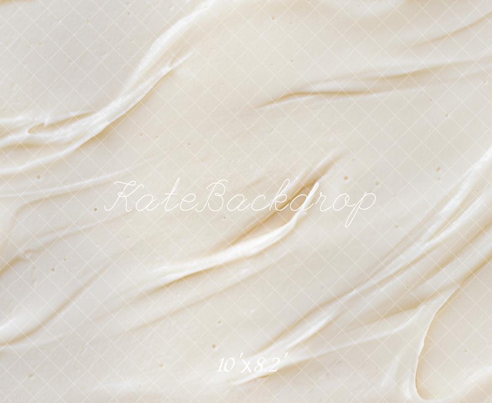 Kate Creme Wellen Textur Beige Hintergrund Entworfen von Mini MakeBelieve - Kate Backdrop.de