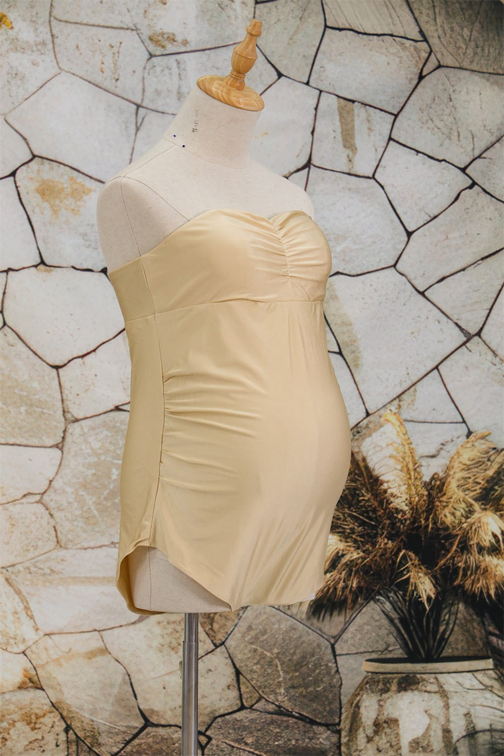 Kate Knitted Fabric Strapless Jumpsuit Maternity Photoshoot Dress - Kate Backdrop.de