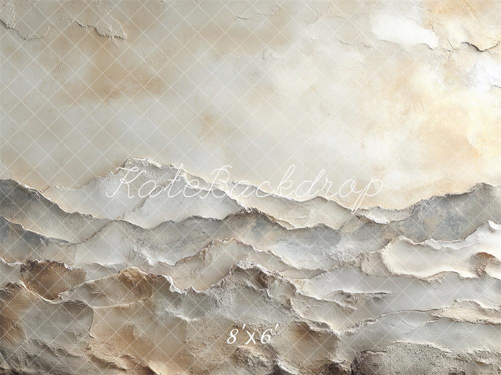 Kate Abstrakte Struktur Berge Beige Hintergrund Entworfen von Mini MakeBelieve