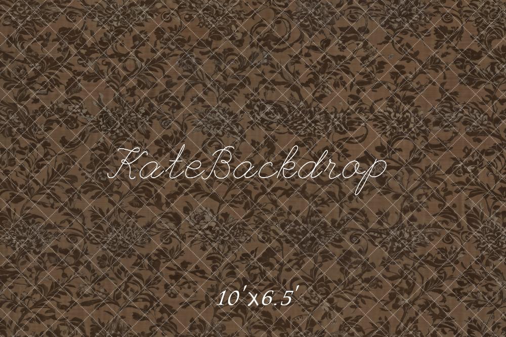 Kate Abstrakt Blumen Braun Vintage Hintergrund Entworfen von Kate Image - Kate Backdrop.de