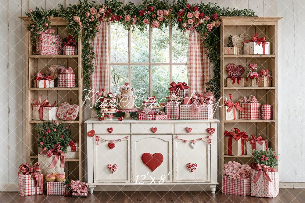 Kate Valentinstag Geschenke Rosen Vintage Fleece Hintergrund Entworfen von Emetselch - Kate Backdrop.de