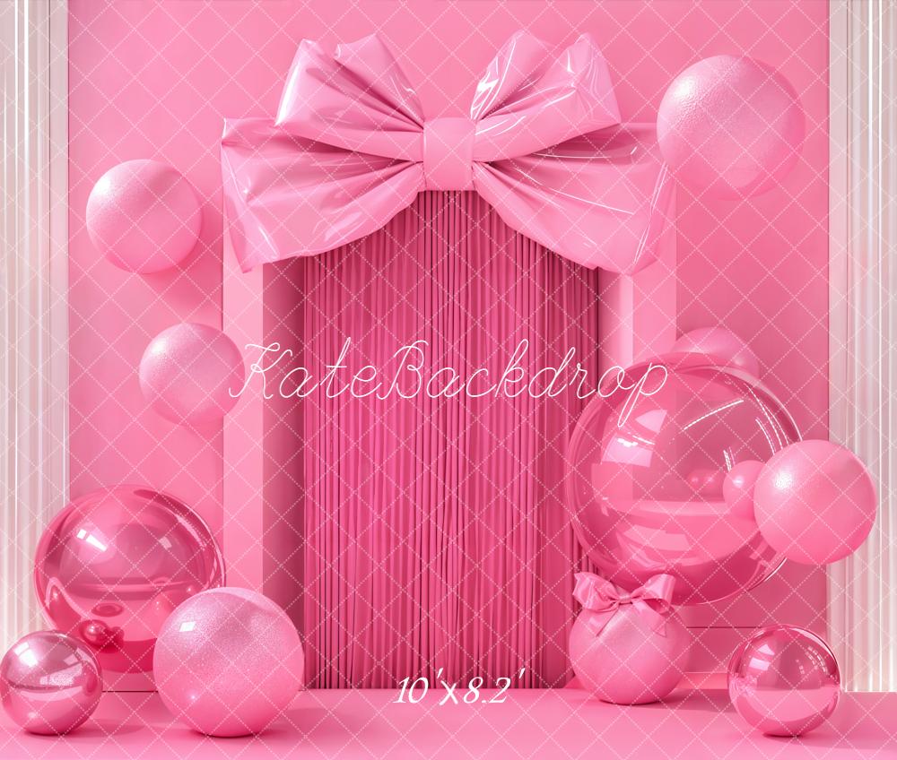 Kate Geburtstag Schleife Ballons Rosa Fleece Hintergrund Entworfen von Emetselch