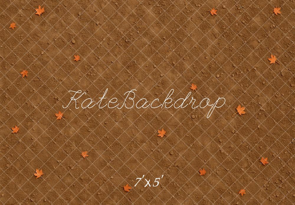 Kate Herbst Ahornblätter Erde Braun Hintergrund Entworfen von Mini MakeBelieve - Kate Backdrop.de
