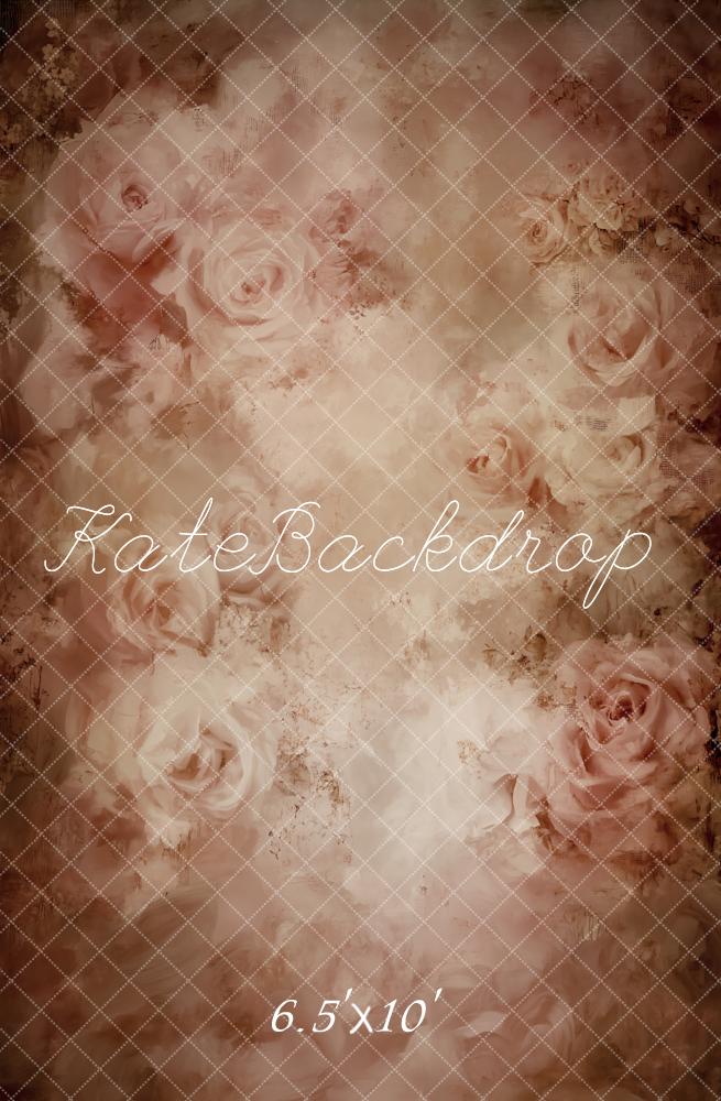 Kate Blume Rosen Vintage Braun Fleece Hintergrund Entworfen von Emetselch - Kate Backdrop.de