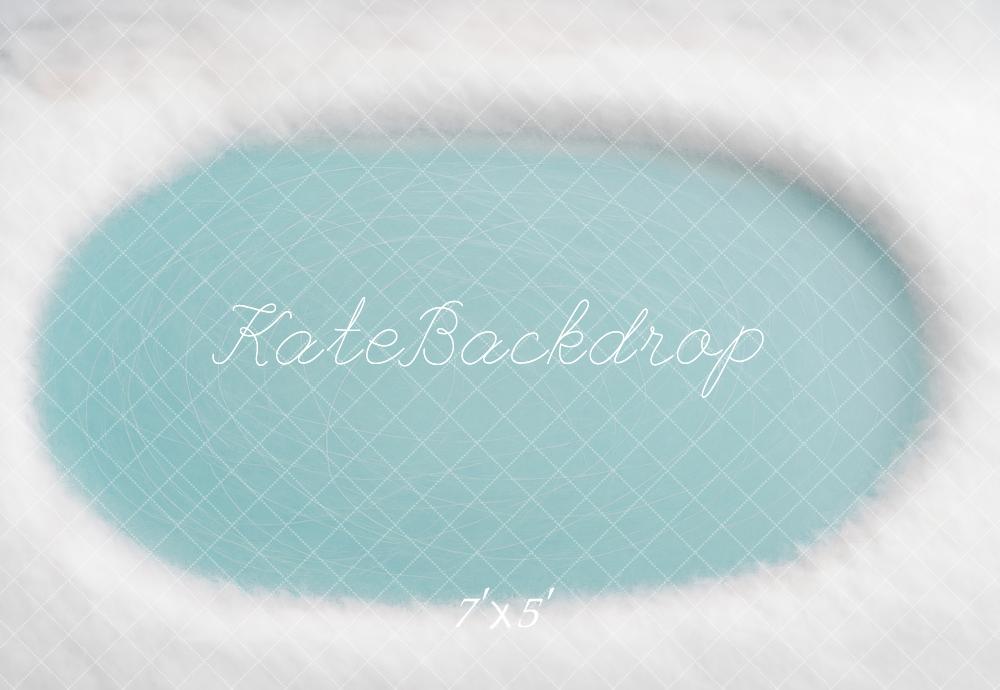 Kate Neugeborenes Blaue Ovale Weich Hintergrund Entworfen von Ashley Paul - Kate Backdrop.de