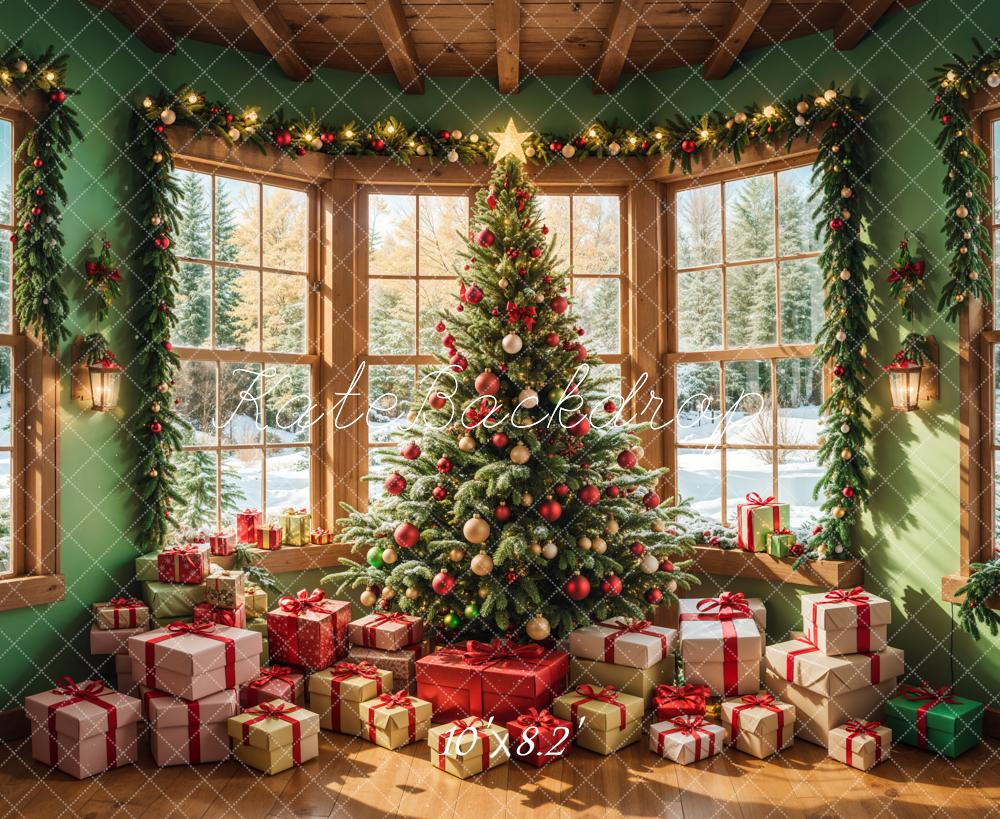 Kate Weihnachten Tannenbaum Geschenke Wohnzimmer Hintergrund Entworfen von Emetselch
