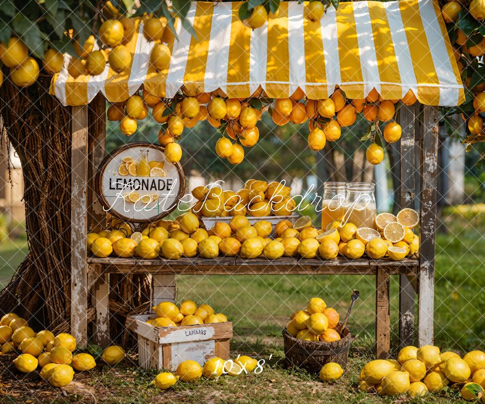 Kate Sommer Limonadenstand Zitronen Vintage Hintergrund Entworfen von Emetselch - Kate Backdrop.de