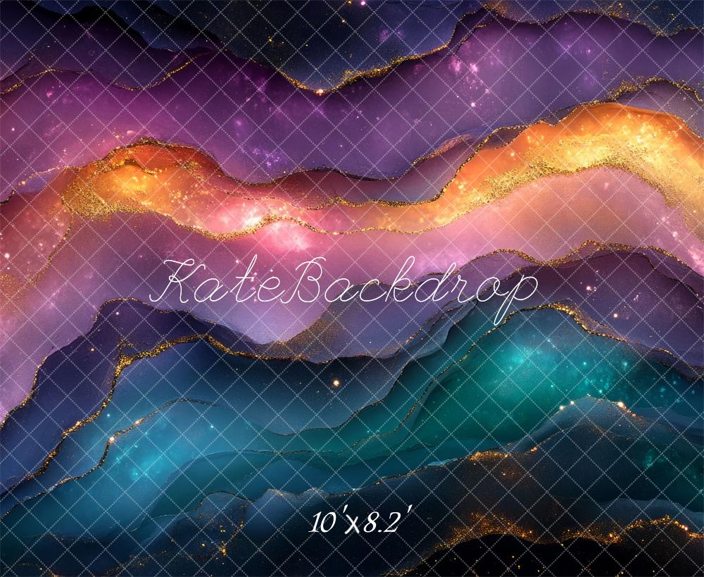 Kate Abstrakte Wellen Goldene Effekte Hintergrund Entworfen von Mini MakeBelieve - Kate Backdrop.de
