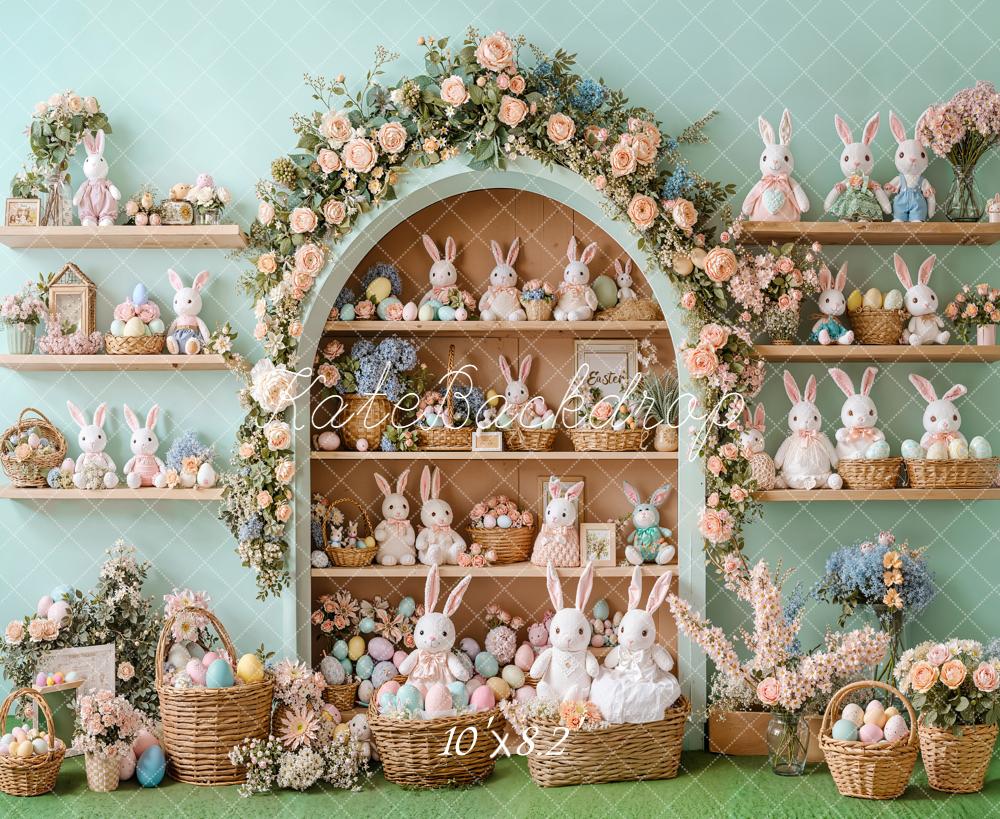 Kate Ostern Hase Eier Blumen Pastell Hintergrund Entworfen von Emetselch