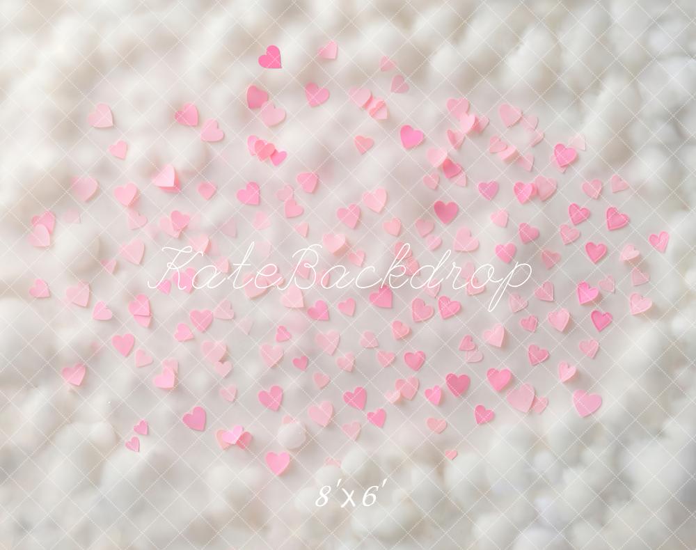 Kate Valentinstag Rosa Herzen Weich Fleece Hintergrund Entworfen von Kate Image