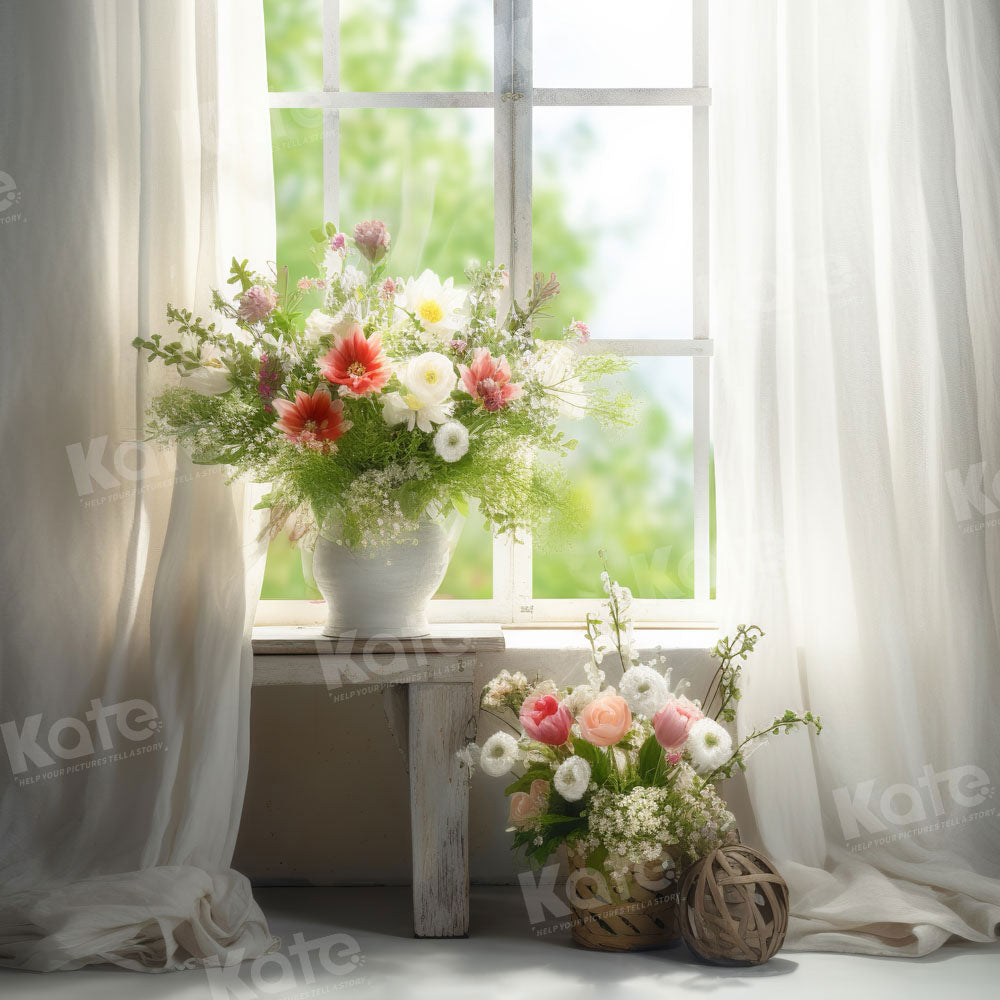 Kate Sommer/Frühling Fenster Raum Hintergrund von Chain Photography - Kate Backdrop.de