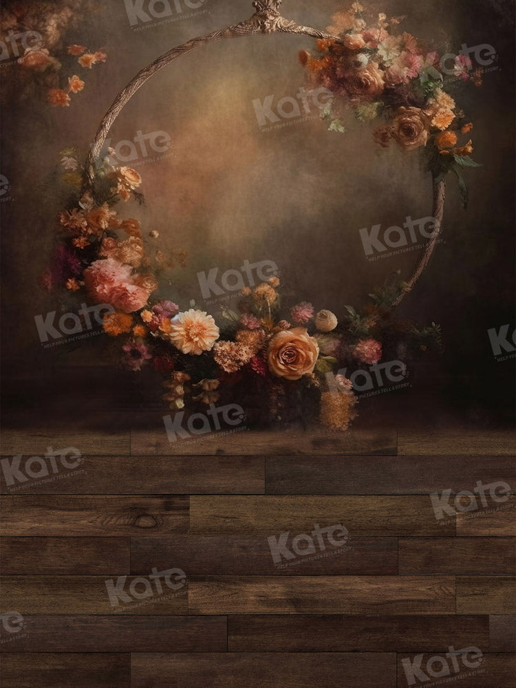 Kate Floral Arch Holzboden Hintergrund für Fotografie