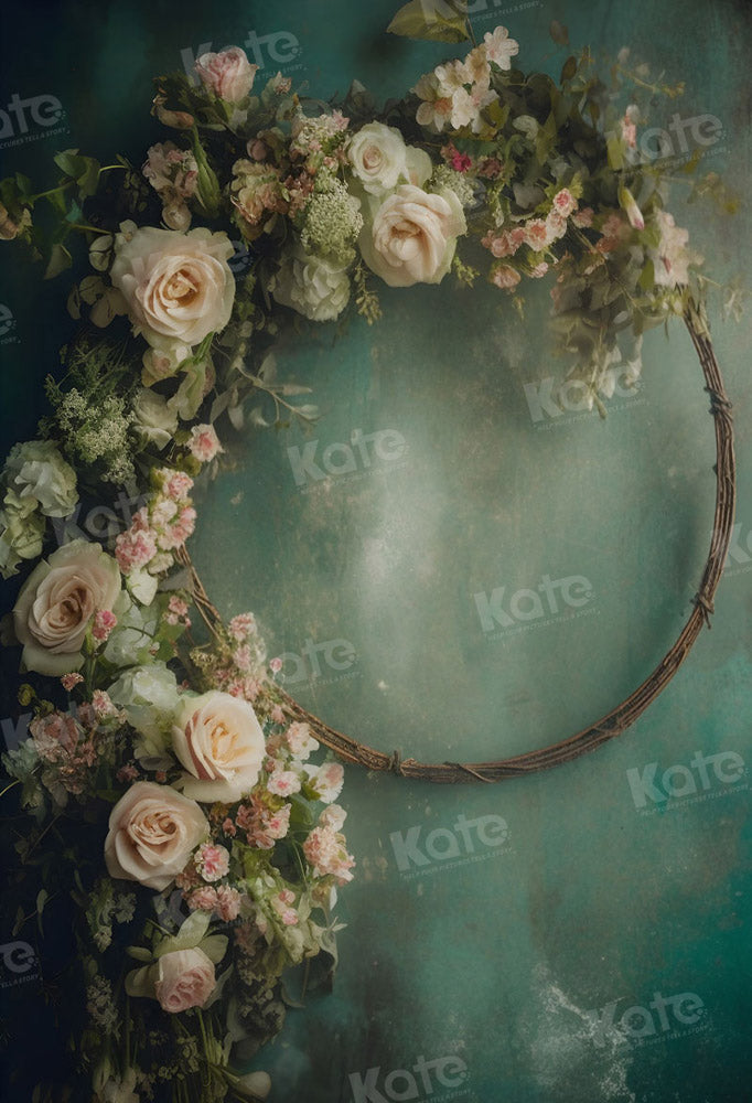 Kate Fine Art Floral Arch Grüner Hintergrund für Fotografie