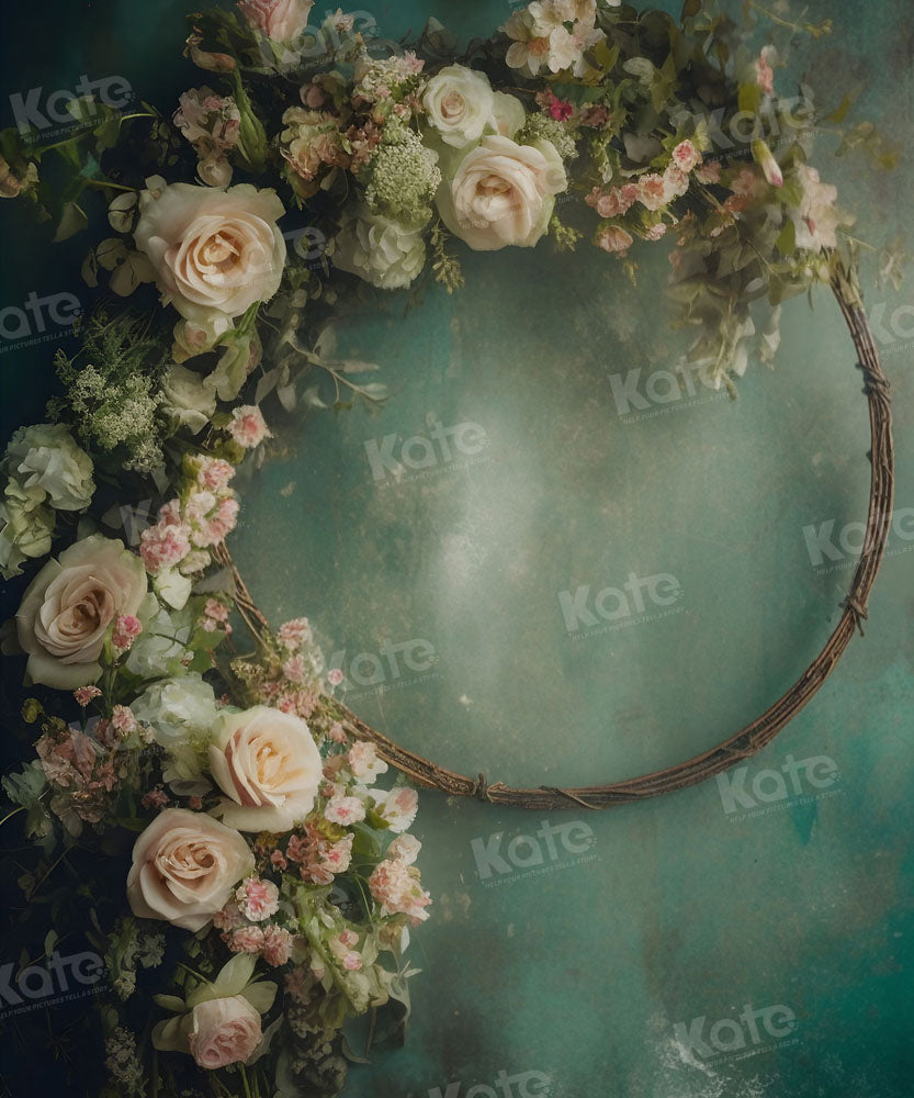 Kate Fine Art Floral Arch Grüner Hintergrund für Fotografie