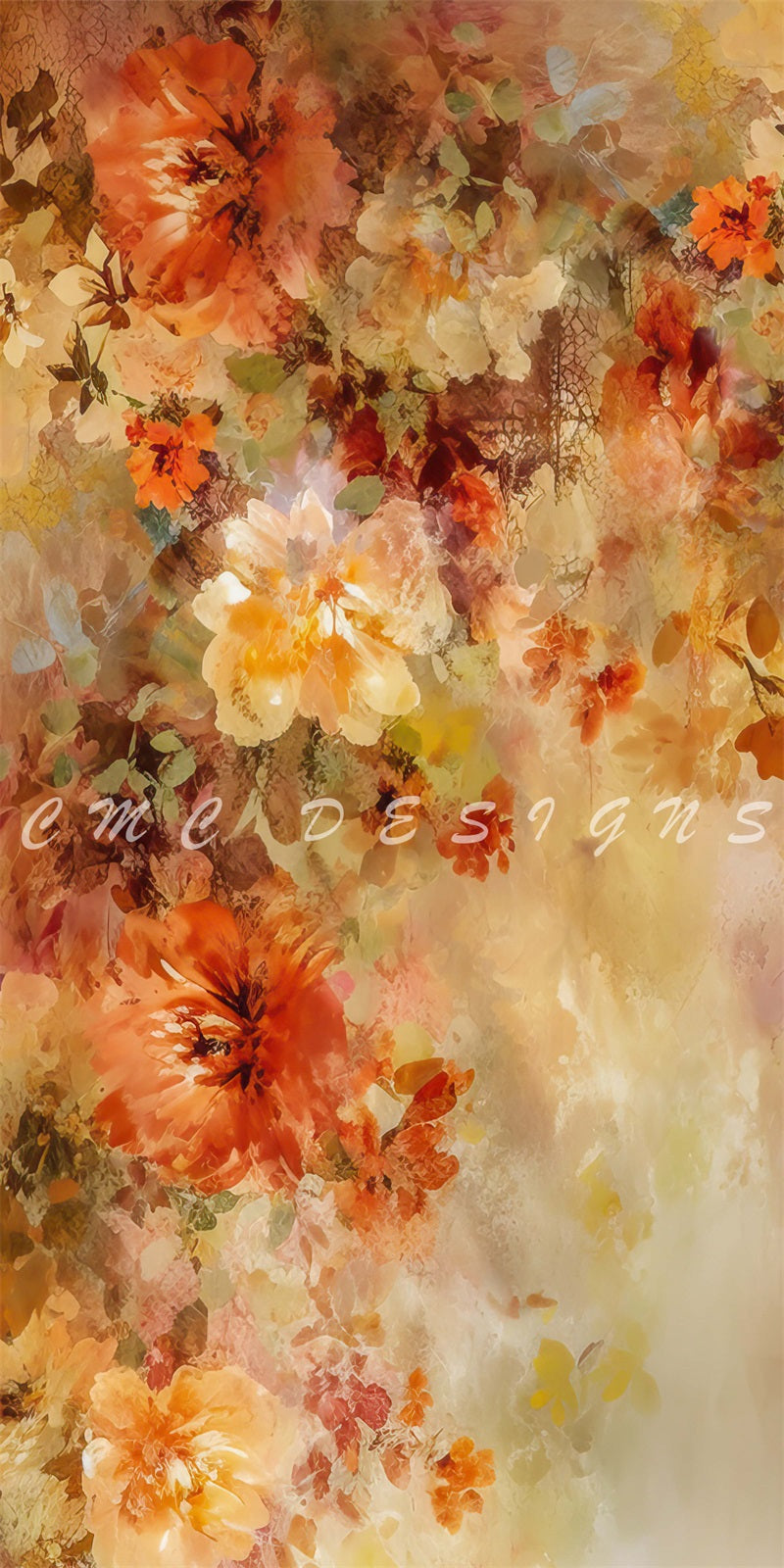 Kate Herbst Grunge Sweep Blumen Hintergrund von Candice Compton