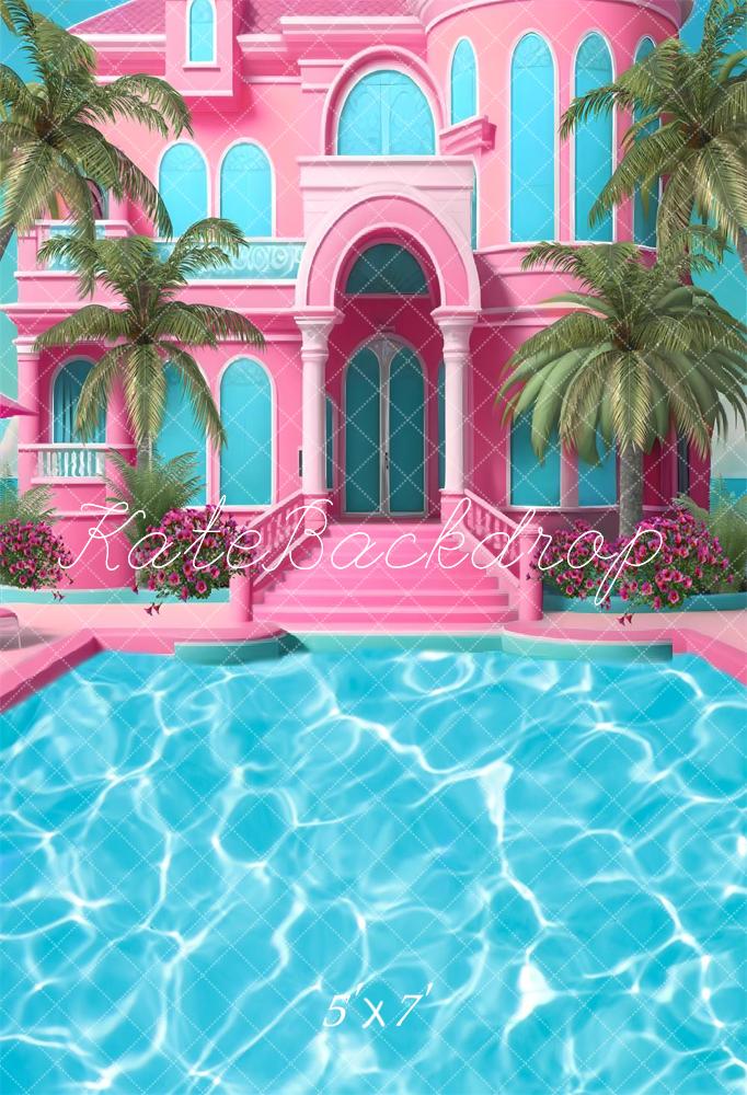 Kate Sommer Pool Party Dolly Traum Fleece Hintergrund Entworfen von Ashley Paul - Kate Backdrop.de