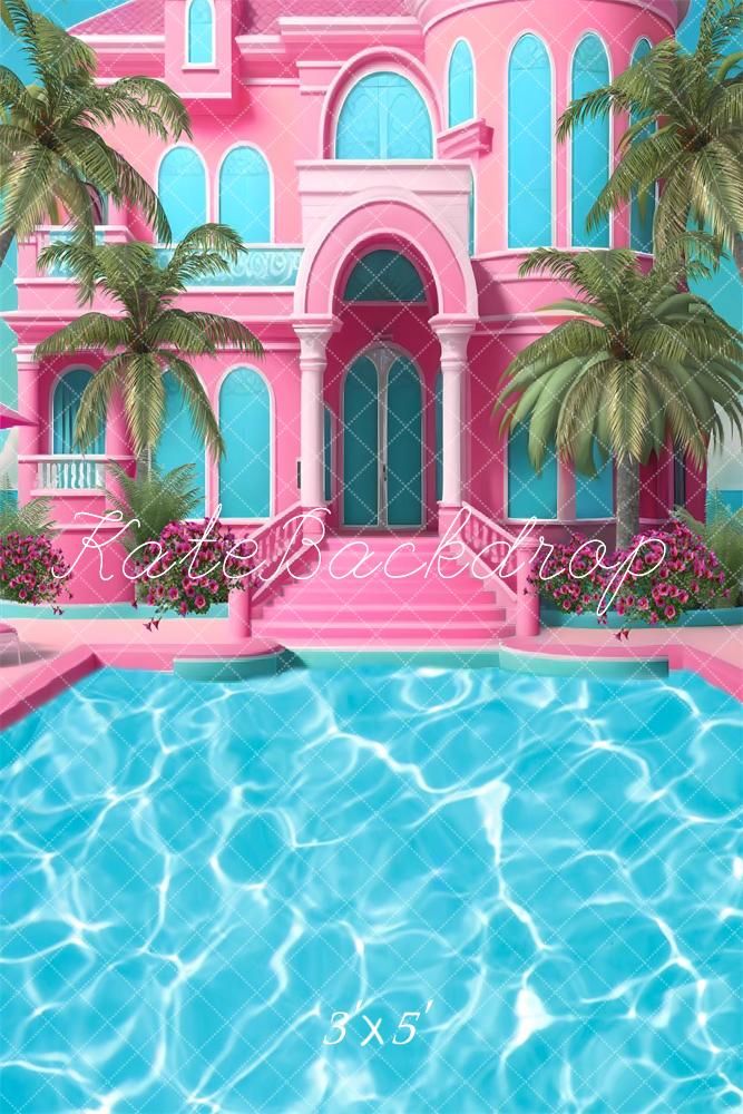 Kate Sommer Pool Party Dolly Traum Fleece Hintergrund Entworfen von Ashley Paul - Kate Backdrop.de