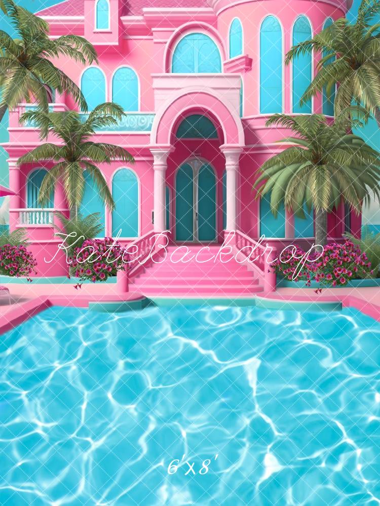 Kate Sommer Pool Party Dolly Traum Fleece Hintergrund Entworfen von Ashley Paul - Kate Backdrop.de