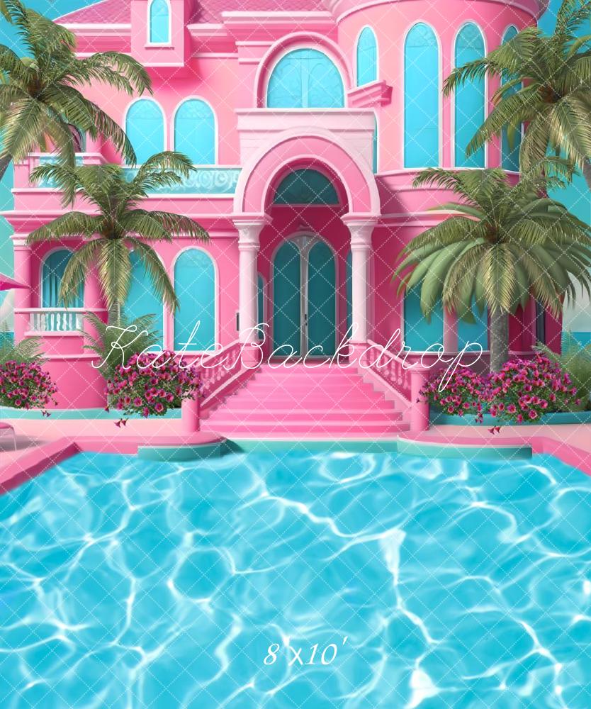 Kate Sommer Pool Party Dolly Traum Fleece Hintergrund Entworfen von Ashley Paul - Kate Backdrop.de