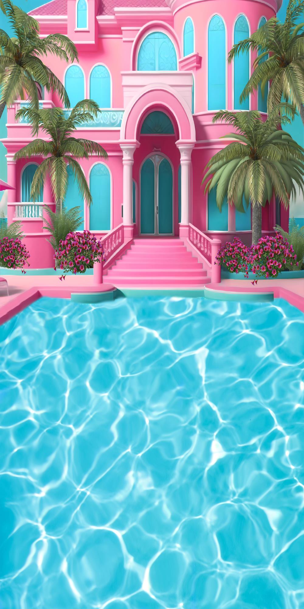 Kate Fegen Sie Sommer pool party puppe traum hintergrund kulisse von Ashley Paul - Kate Backdrop.de