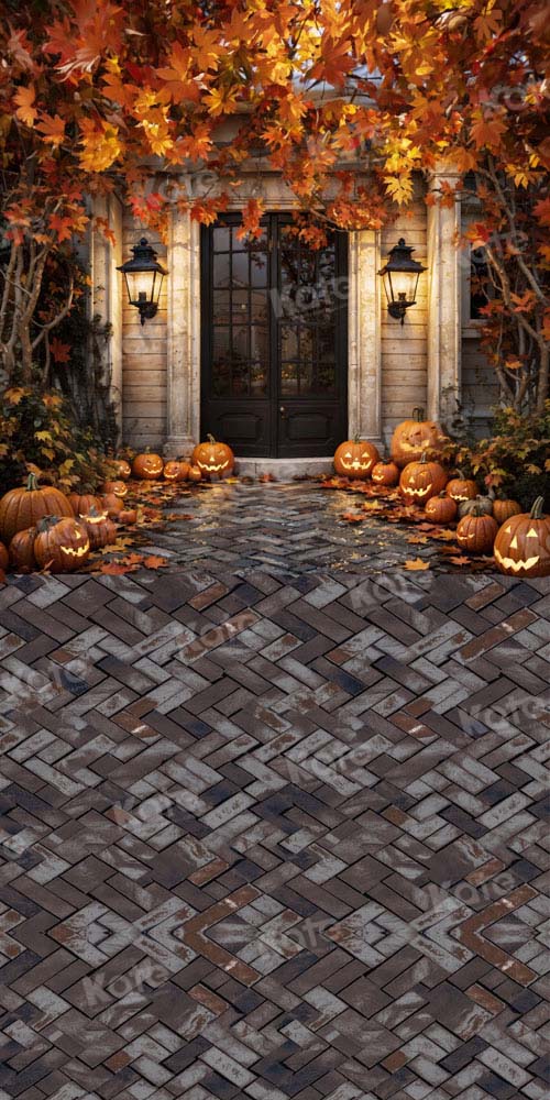 Kate Herbst Ahornblatt Kürbis Halloween Hintergrund von Emetselch - Kate Backdrop.de