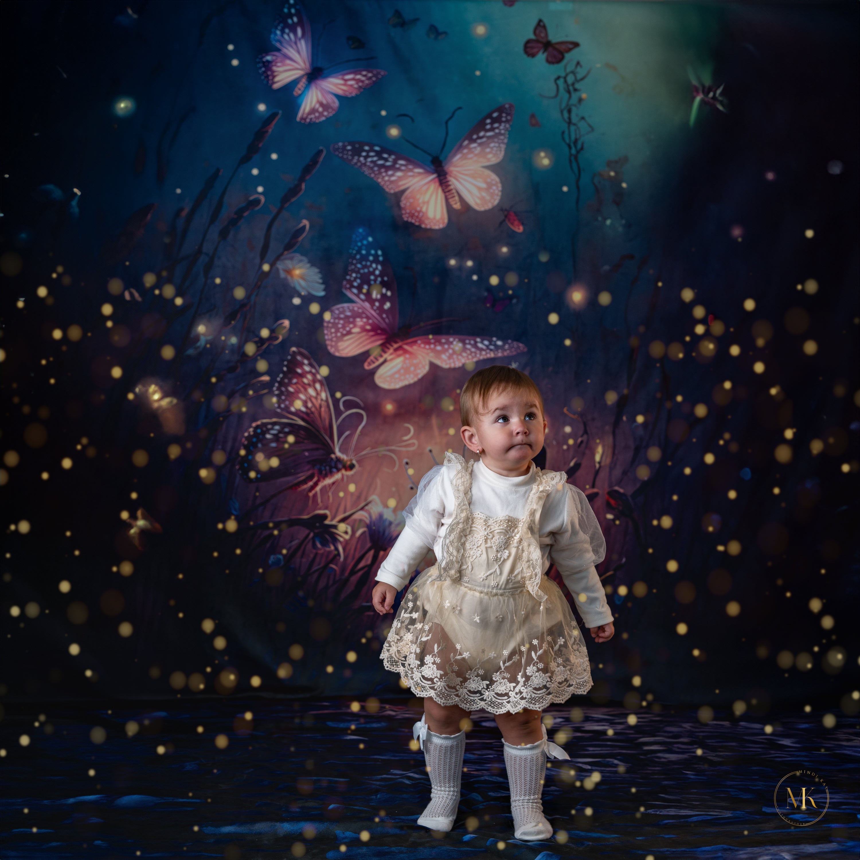 Kate Kombibackdrop Magische Schmetterlinge Hintergrund von Lidia Redekopp