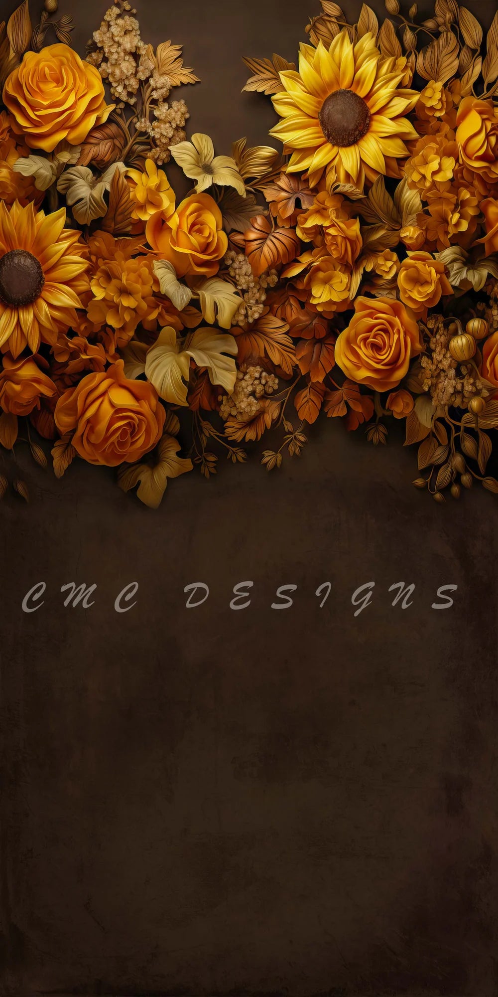 Kate Kombibackdrop Herbstmelodie Sonnenblume Hintergrund von Candice Compton