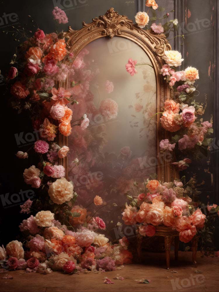 ⚡Blitzangebote #1-Kate Rosa Blumenspiegel Hintergrund - Kate Backdrop.de