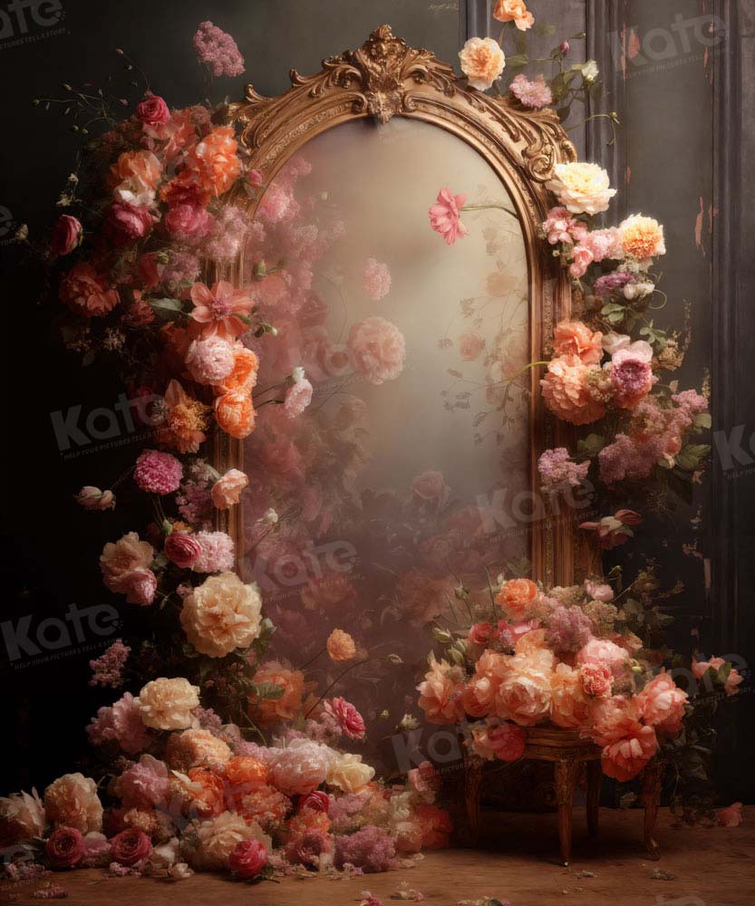 ⚡Blitzangebote #1-Kate Rosa Blumenspiegel Hintergrund - Kate Backdrop.de