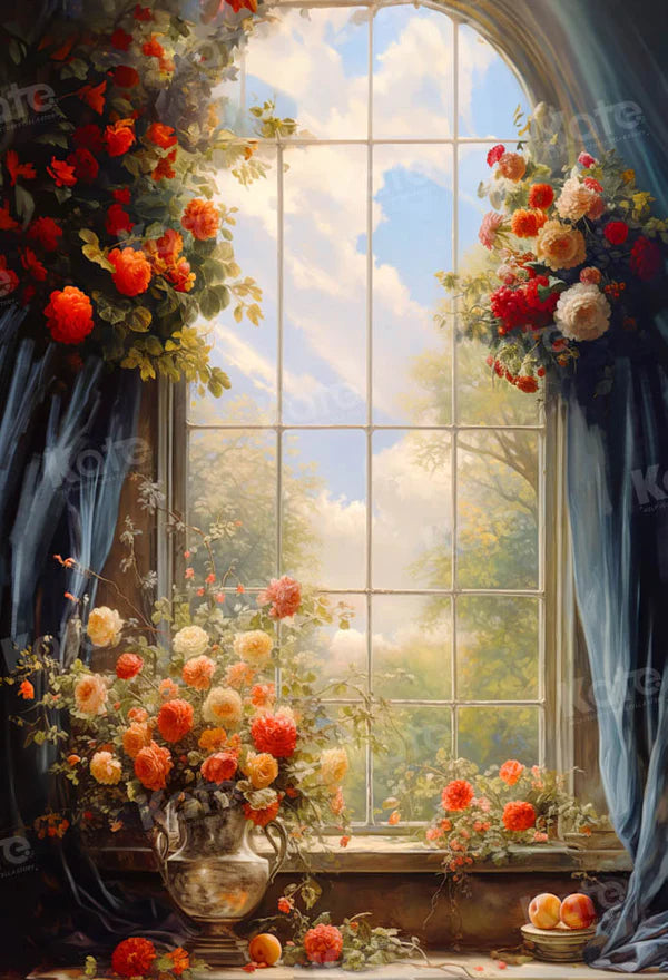 Kate Valentine Blume Bogen Fenster Hintergrund von GQ - Kate Backdrop.de
