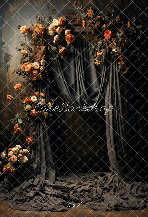 Kate Kunstvoller gelber Blumenvorhang Hintergrund von Chain Photography - Kate Backdrop.de