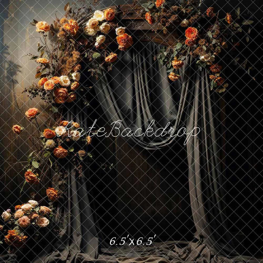 Kate Kunstvoller gelber Blumenvorhang Hintergrund von Chain Photography - Kate Backdrop.de