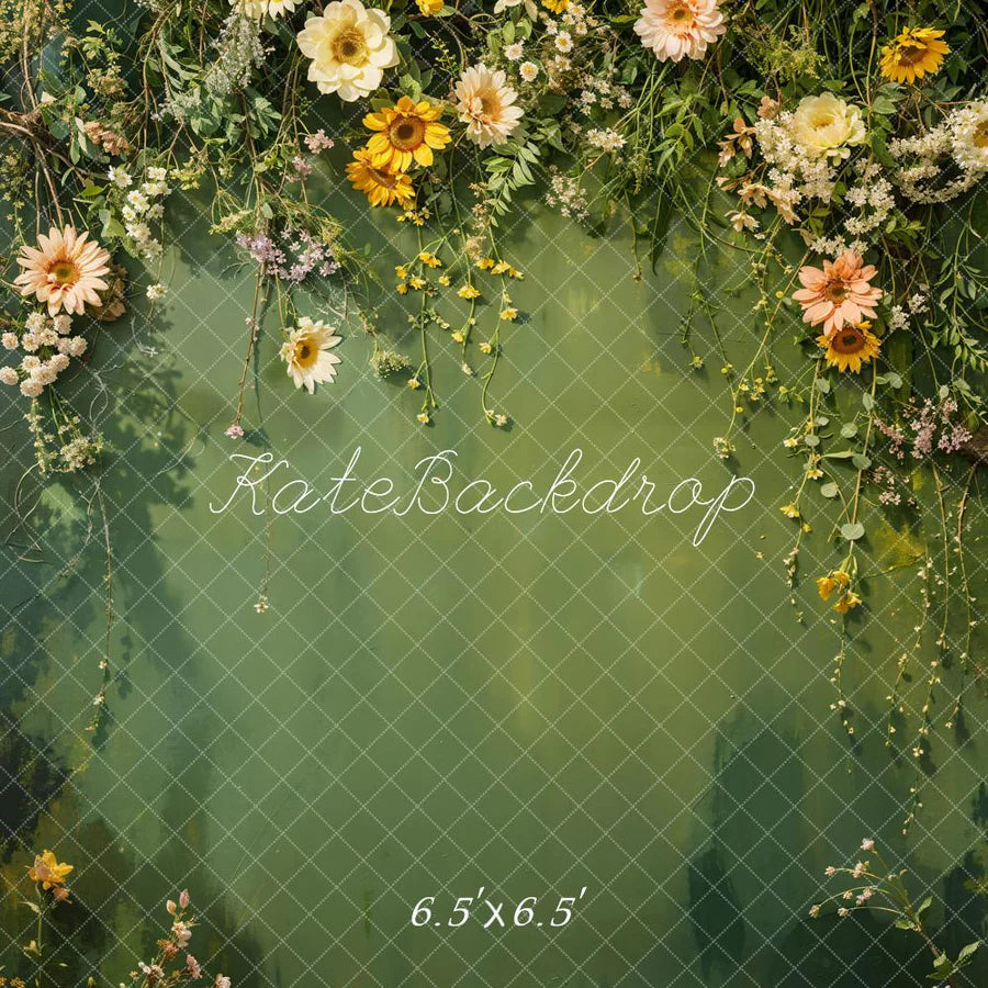 Kate Frühling Abstrakte Grüne Blume Hintergrund von Chain Photography - Kate Backdrop.de