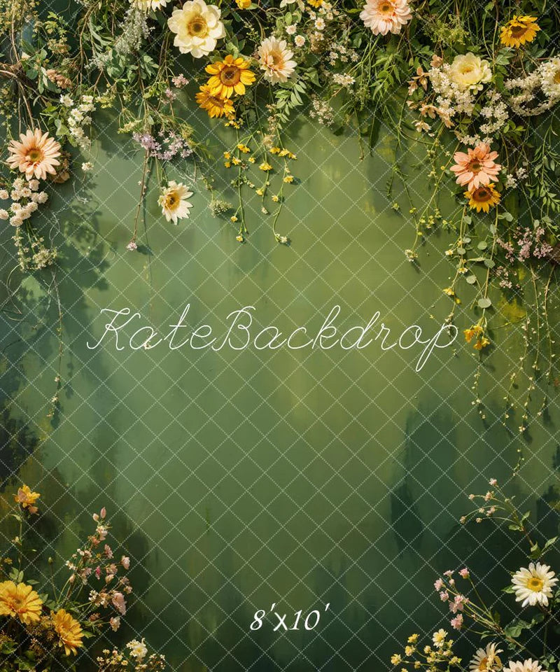 Kate Frühling Abstrakte Grüne Blume Hintergrund von Chain Photography - Kate Backdrop.de